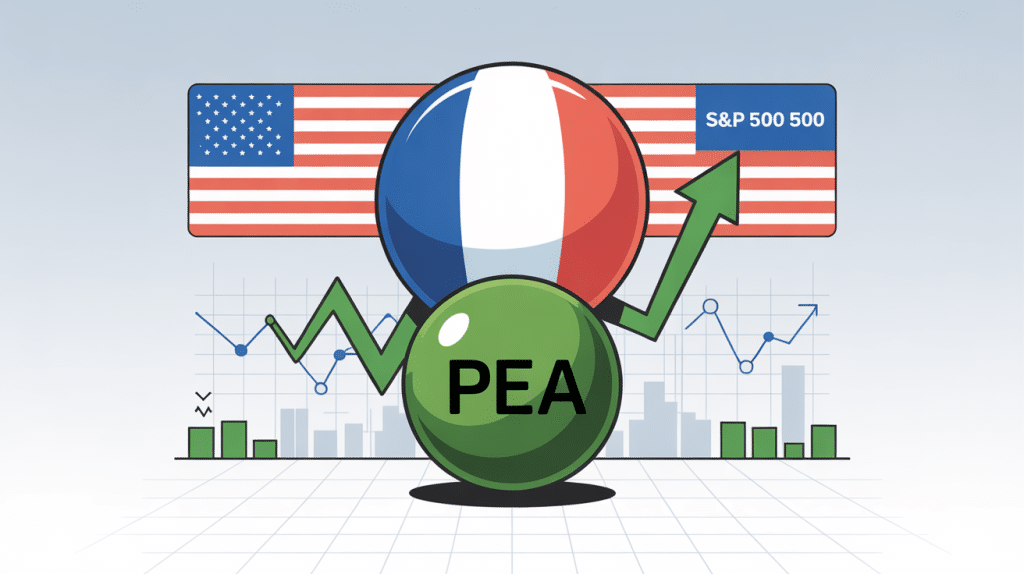 amundi pea s&p 500 ucits etf acc illustration moderne investissement pea