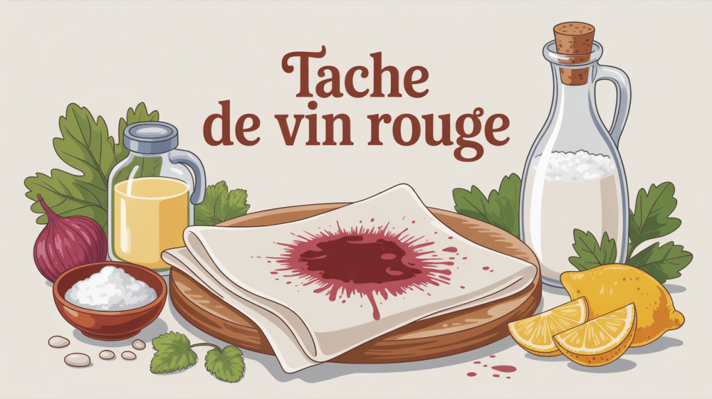 astuce de grand mere tache de vin rouge sur nappe blanche