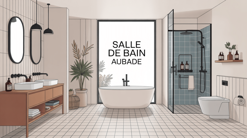 aubade salle de bain illustration ambiances design