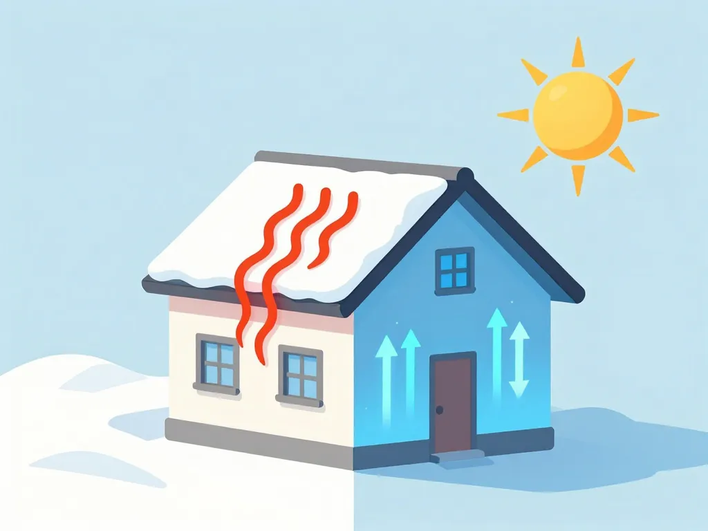 isolation des combles aménageables schéma thermique perte chaleur