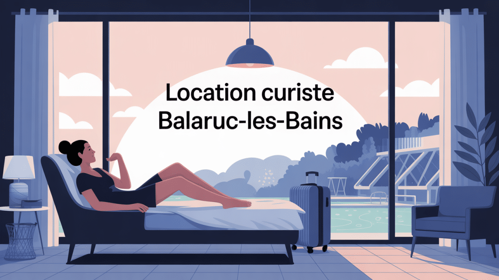 location balaruc-les-bains pour curiste, appartement lumineux vue thermes