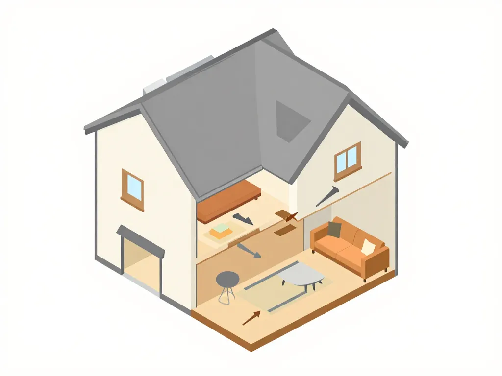 diagramme maison coupée espaces aménageables