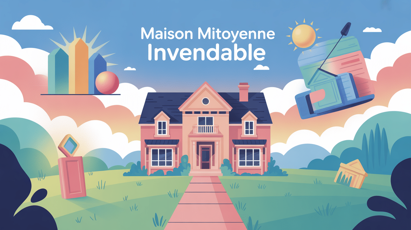 Illustration maison mitoyenne invendable obstacles et solutions