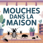 illustration mouche à la maison solutions élimination