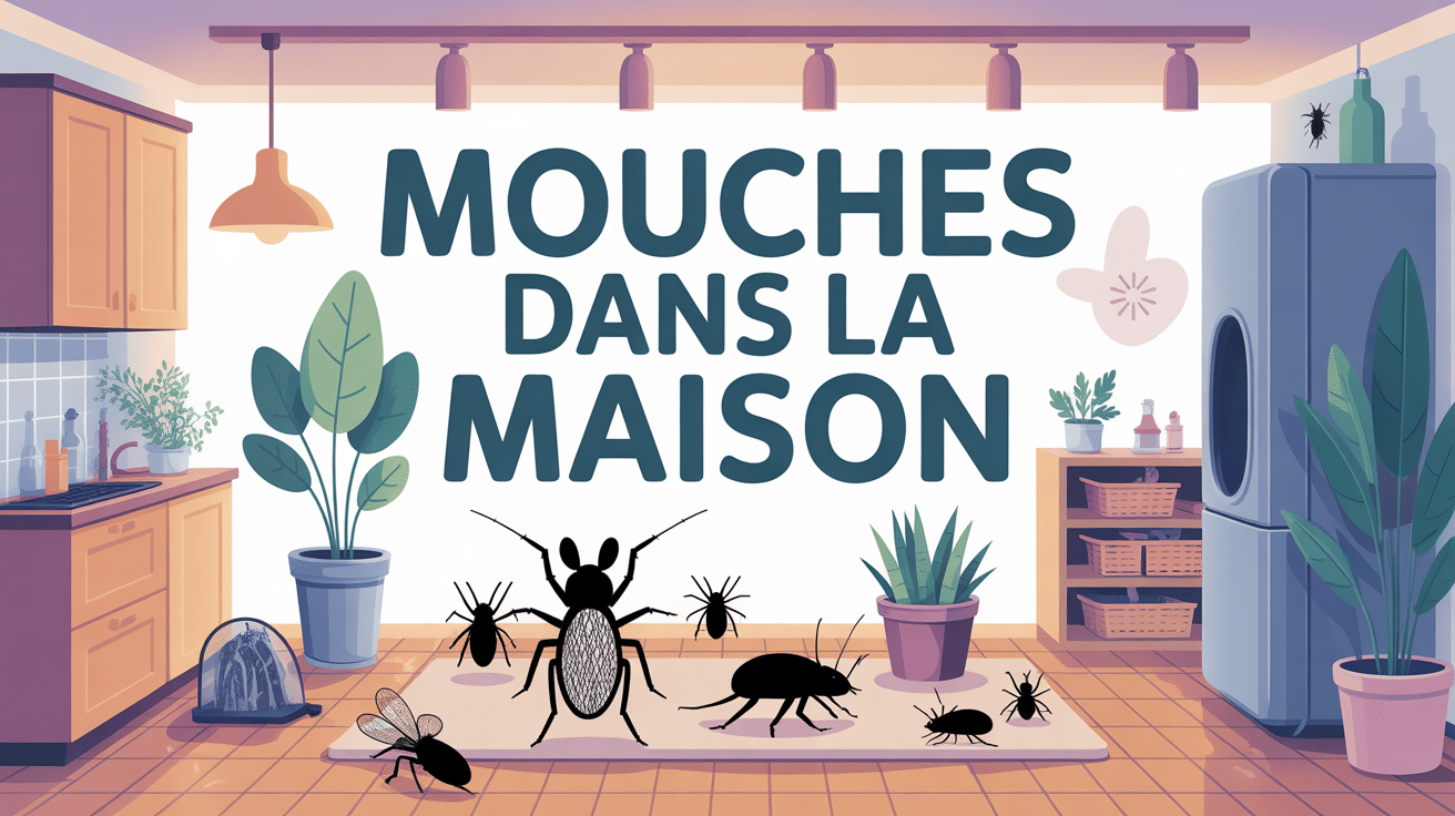 illustration mouche à la maison solutions élimination