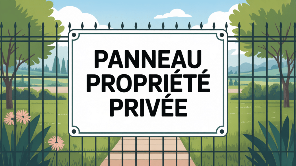 panneau propriété privée loi rural clôture jardin