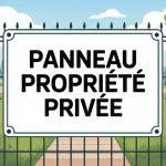 panneau propriété privée loi rural clôture jardin