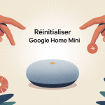 Illustration étape par étape pour reinitialiser google home mini