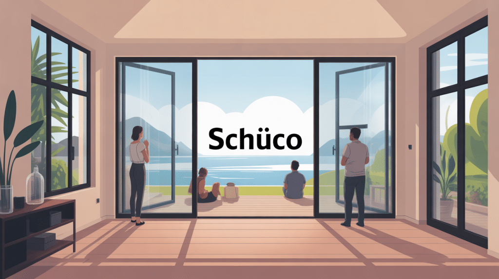 Menuiseries Schüco aluminium et PVC lumière naturelle