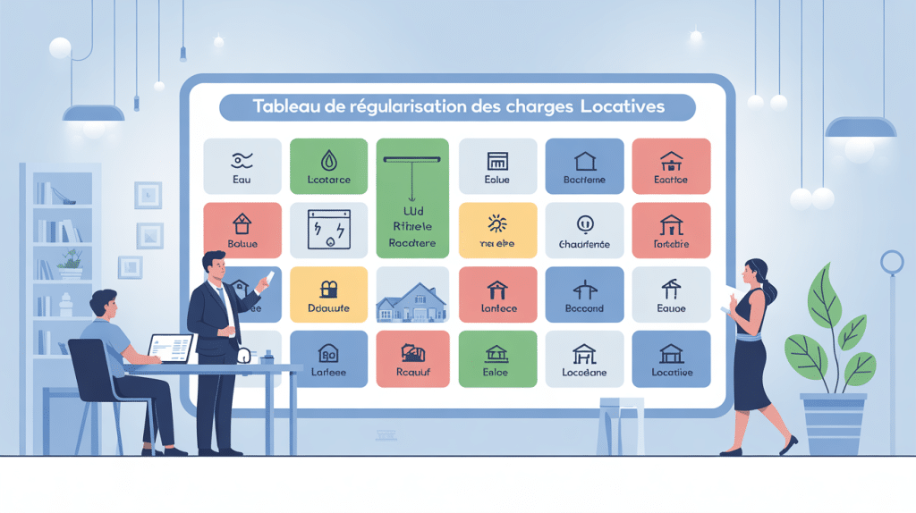 tableau régularisation charges locatives gratuit illustré