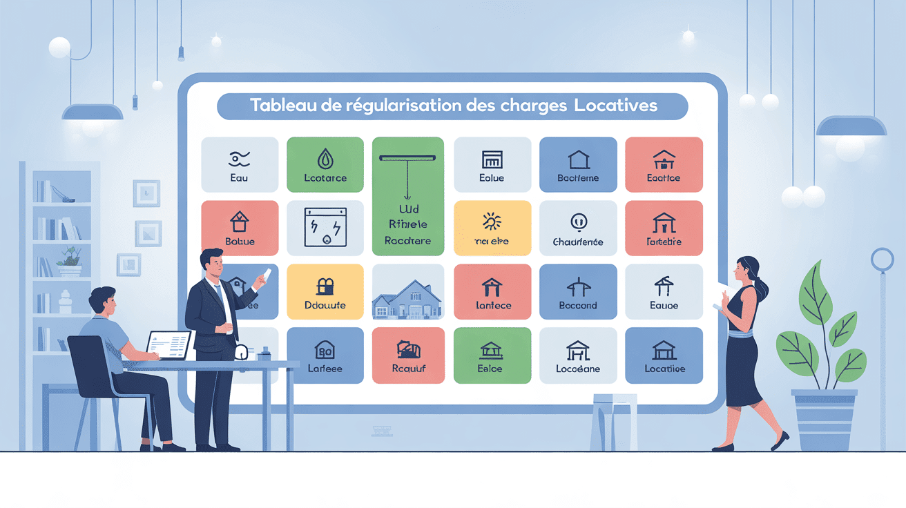 tableau régularisation charges locatives gratuit illustré
