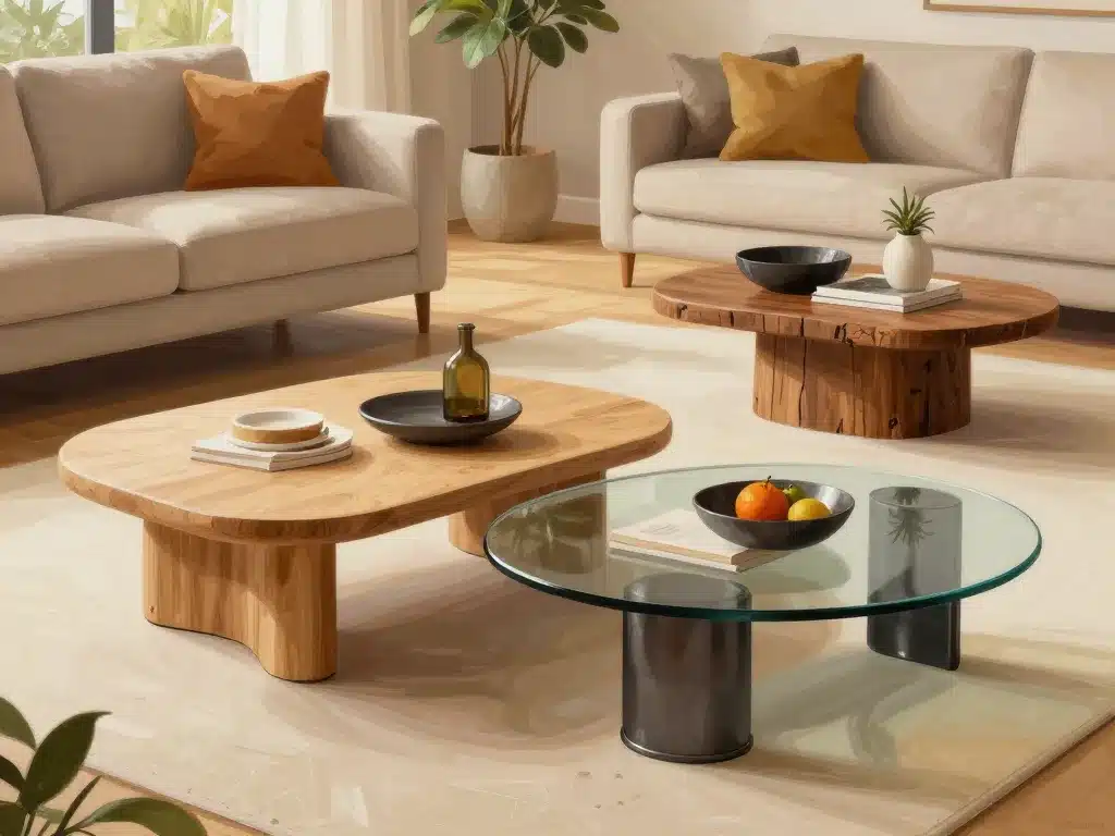 tables basse salon design scandinave industriel contemporain