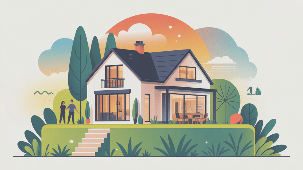 illustration terrain 200m2 maison familiale moderne