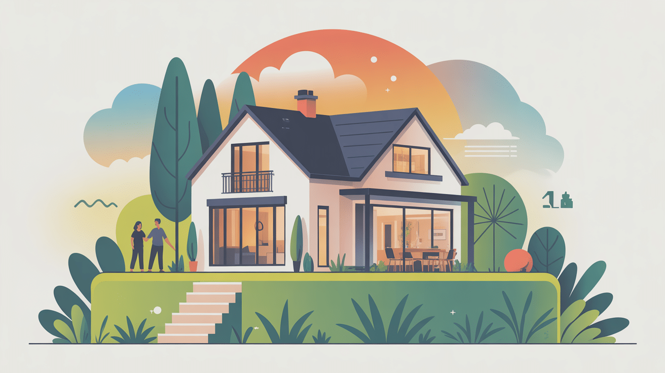 illustration terrain 200m2 maison familiale moderne