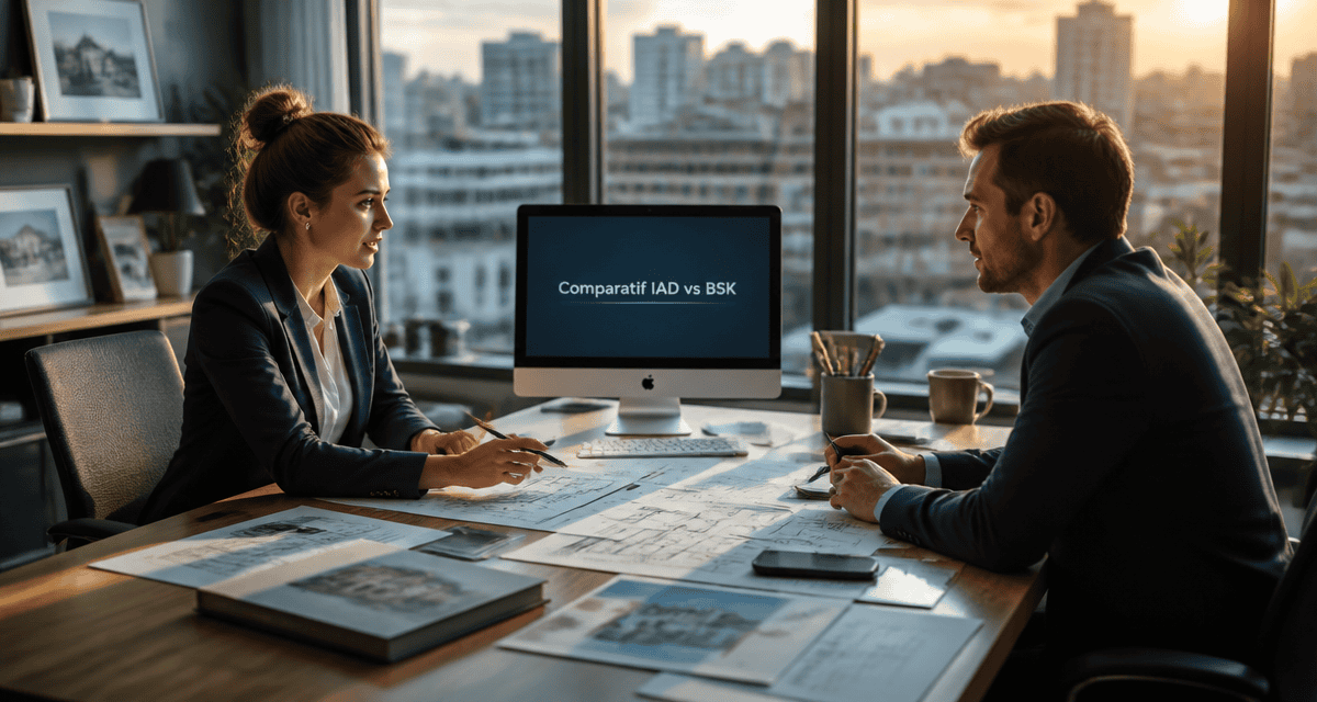 bsk immobilier ou iad agents immobiliers comparatif