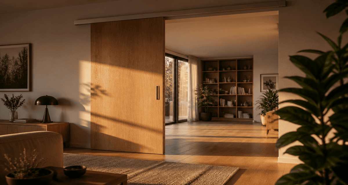 coulissant habitat porte bois salon moderne