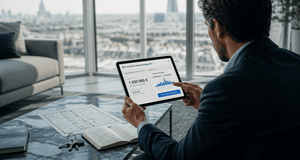 estimation meilleursagents sur tablette agent immobilier