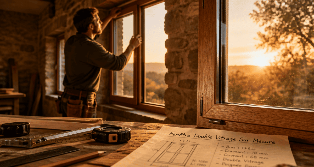 fenetre double vitrage sur mesure ajustement artisan