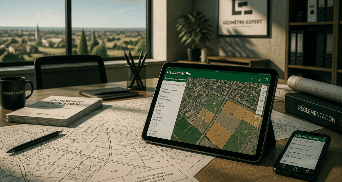 geofoncier pro sur tablette et plans cadastraux