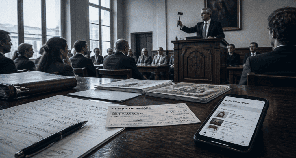 infoencheres tribunal adjudication caution