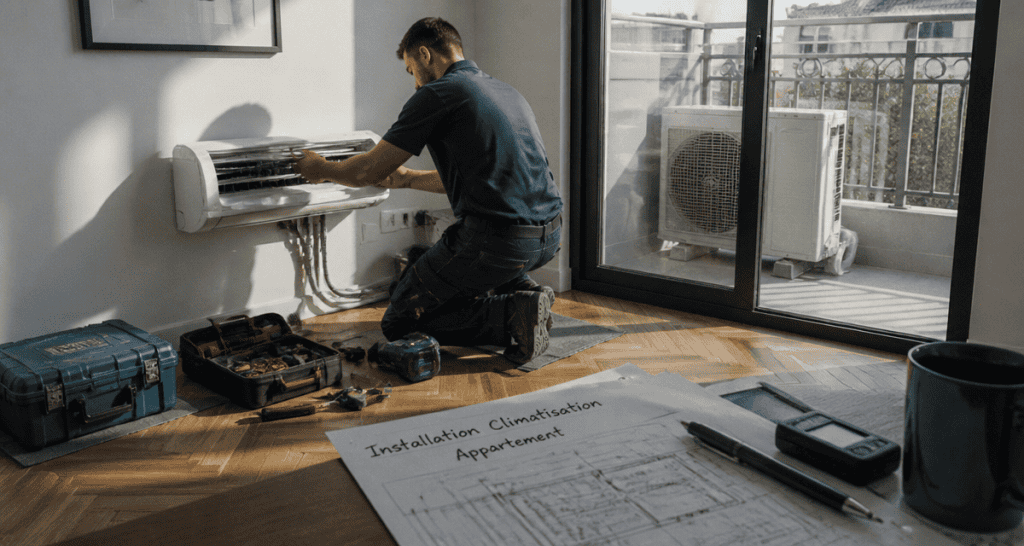 Installation climatisation appartement, pose unité intérieure
