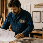 Les artisans du batiment consultant un devis