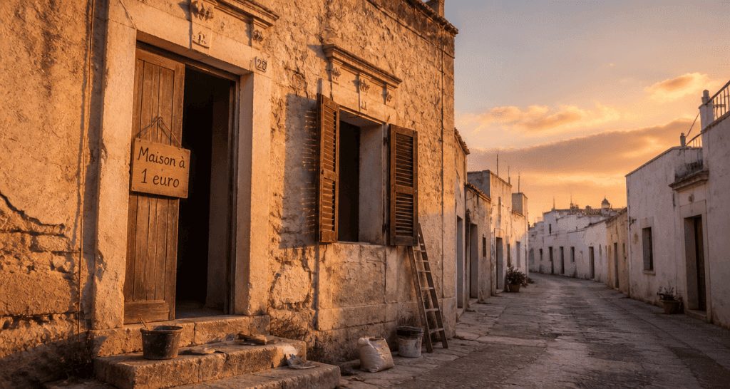 maison 1 euro pouilles façade Lecce à rénover