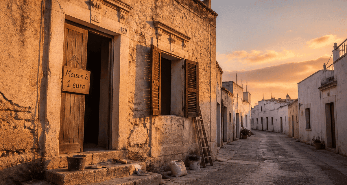 maison 1 euro pouilles façade Lecce à rénover
