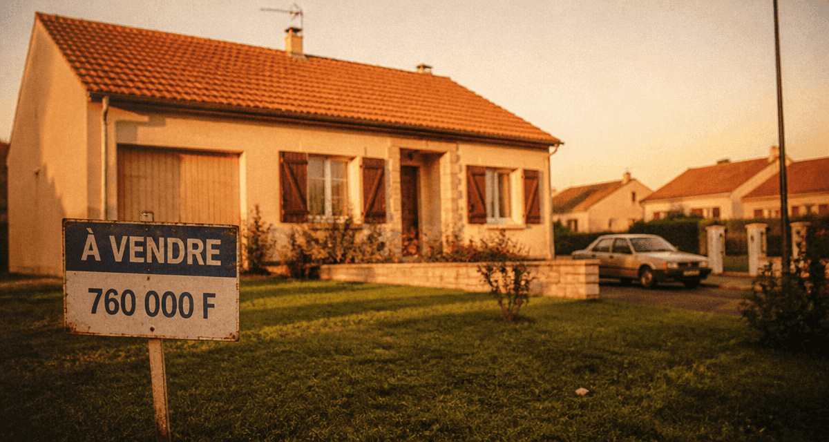 prix moyen d'une maison en 1990 en franc devant maison