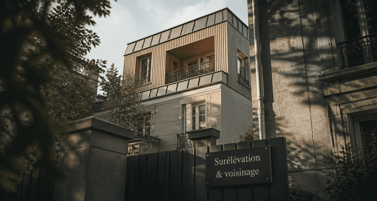 Surélévation maison et voisinage, nouvel étage et clôture