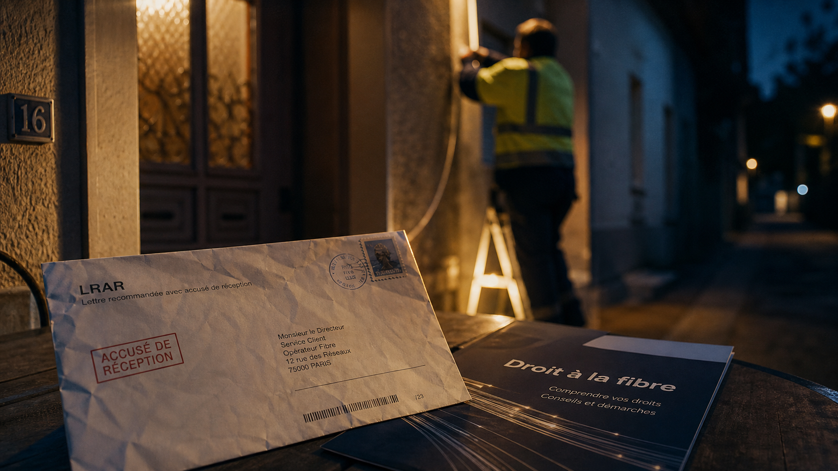 Autorisation installation fibre optique locataire : lettre LRAR et technicien fibre