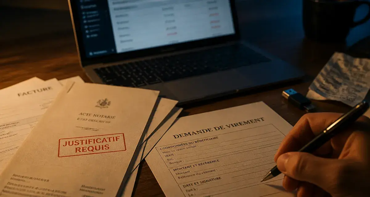 Seuil 8 000 € : montant maximum virement sans justificatif et justificatifs requis