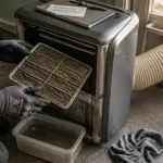 Réparation climatiseur mobile : filtre à air à nettoyer