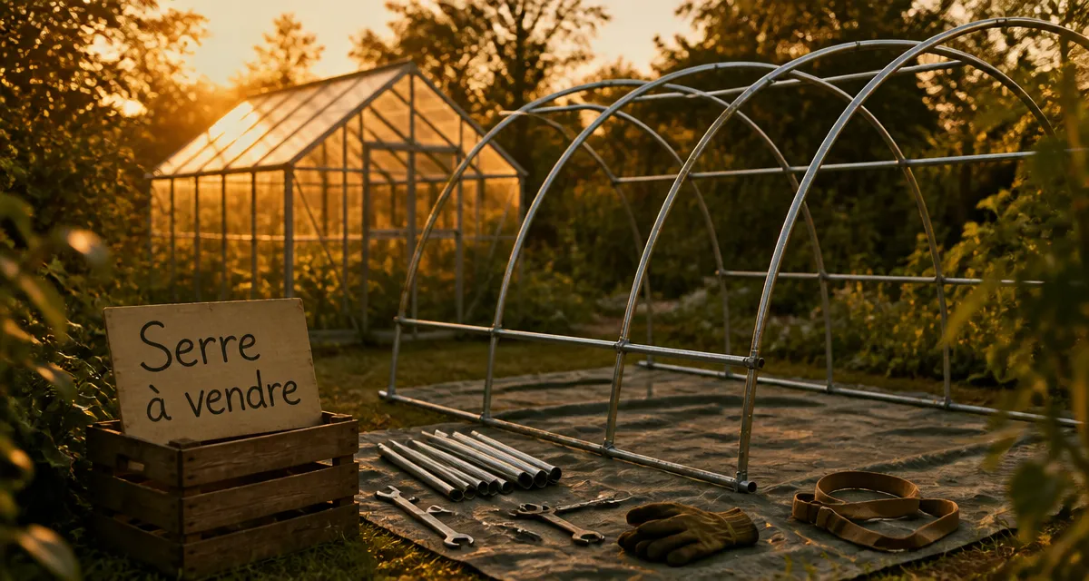 serre occasion à vendre particulier démontée jardin