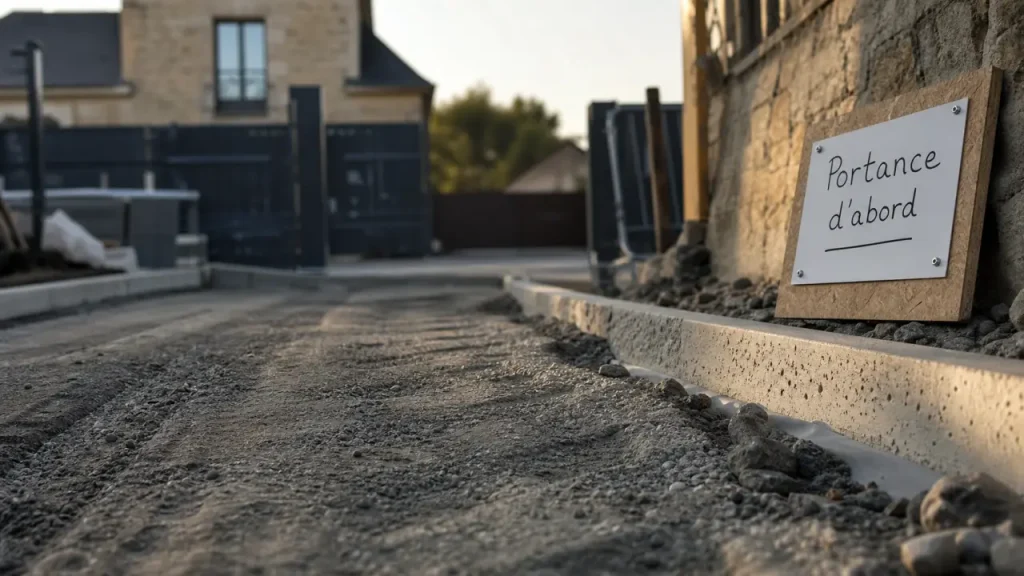 Allée carrossable pas cher : gravier et couches pour terrain compacté