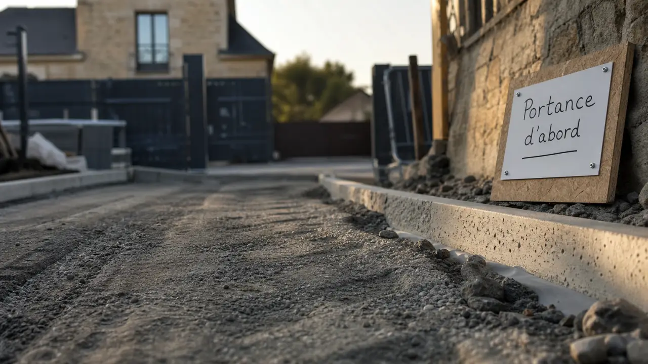 Allée carrossable pas cher : gravier et couches pour terrain compacté