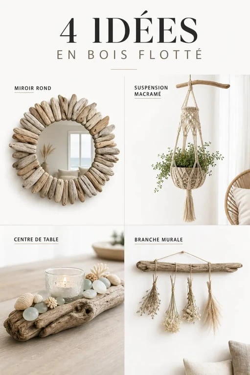 Idées déco bois flotté ambiance nature dans un intérieur bohème et bord de mer
