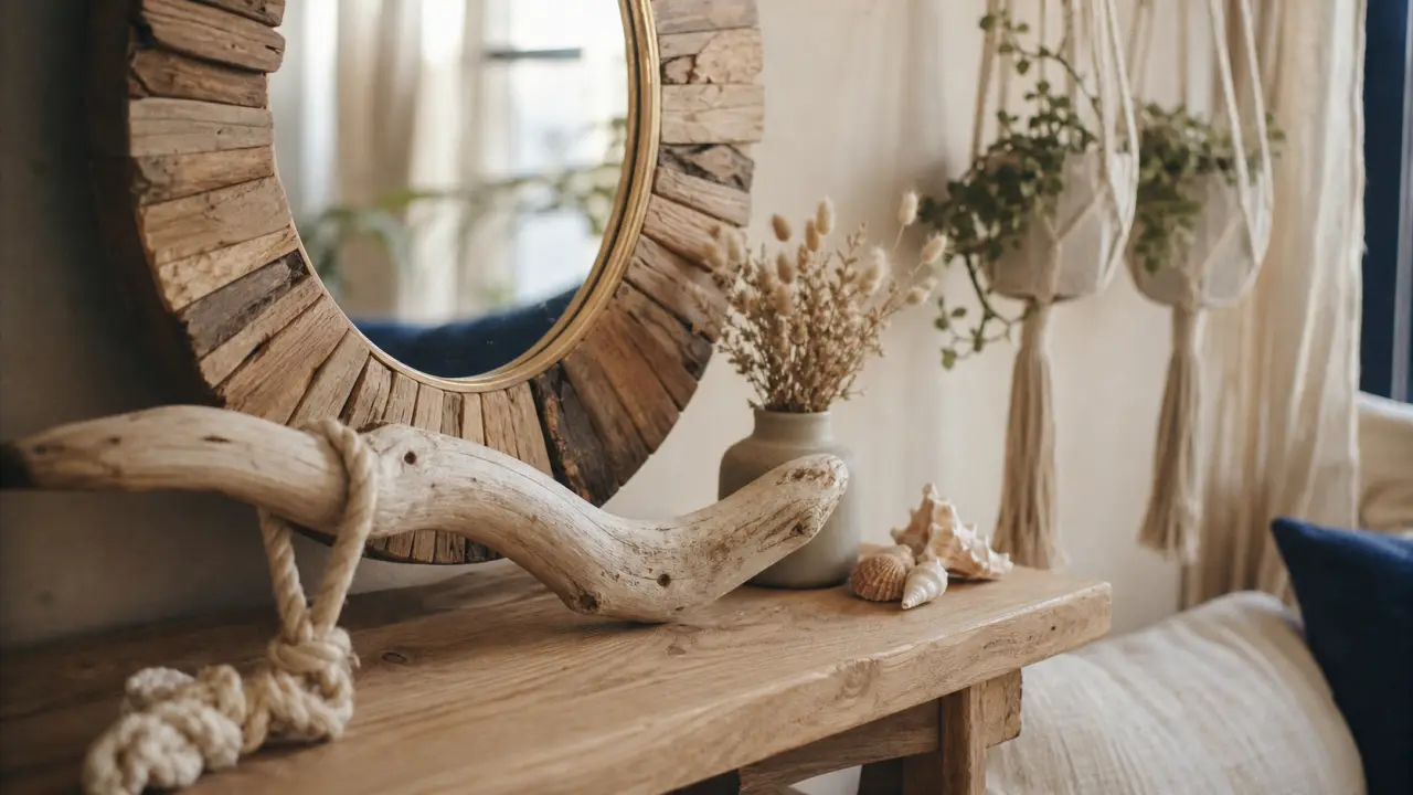 Idées déco bois flotté ambiance nature, bois flotté décoratif près d’une fenêtre