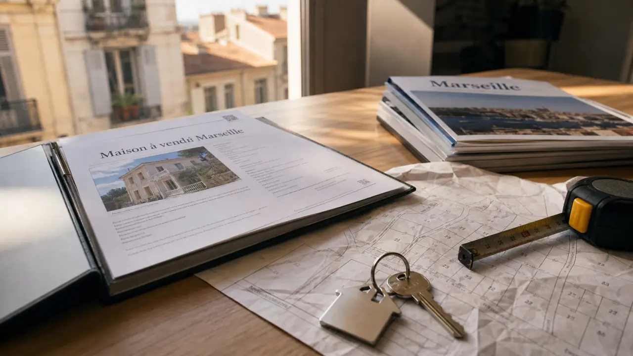 Maison sur marseille a vendre : dossier immobilier et plan cadastral à Marseille