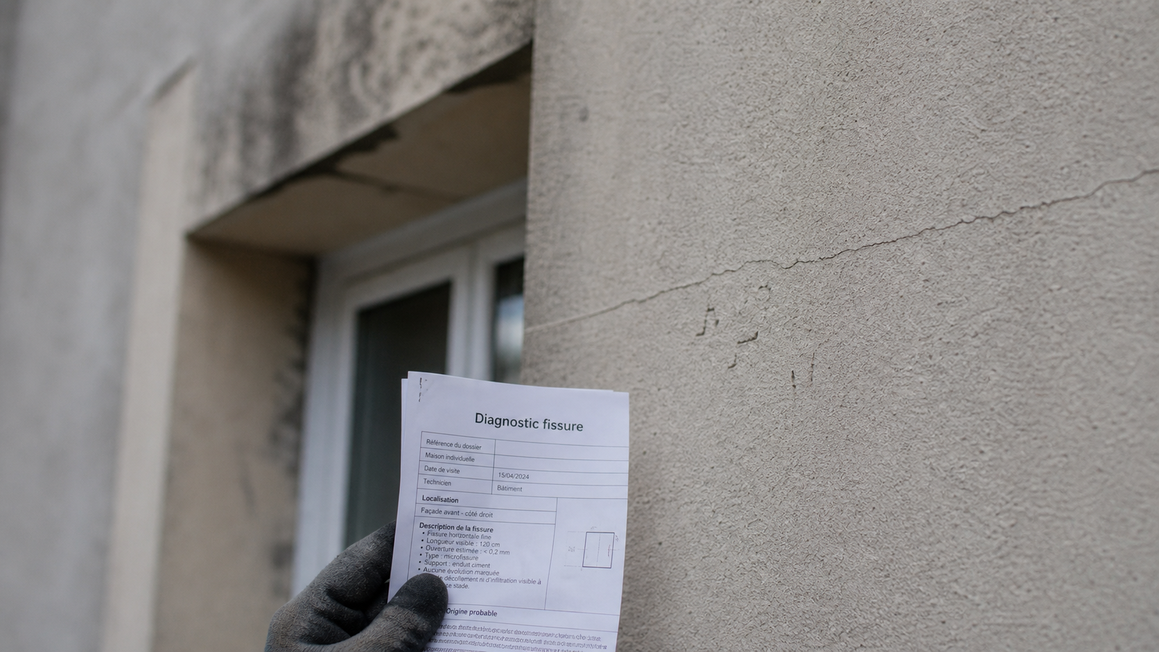 micro fissure crépi extérieur sur façade, moins de 0,2 mm