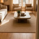 Tapis dans salon : placement et 30 cm à respecter