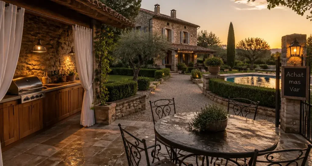 Achat mas var : mas provençal de prestige, terrasse et piscine