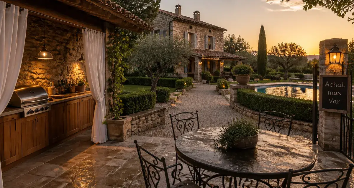 Achat mas var : mas provençal de prestige, terrasse et piscine