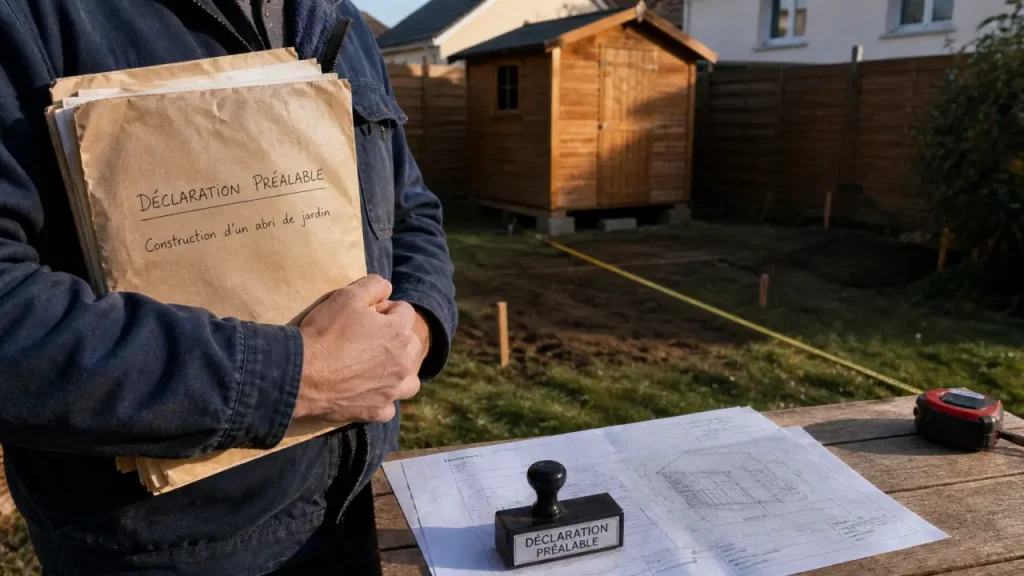 Réglementation abri de jardin : plans et déclaration préalable avant construction