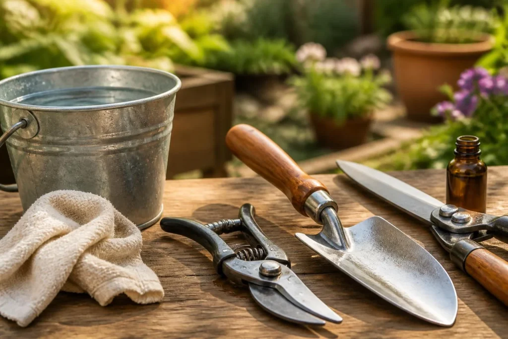 Routine entretien des outils de jardin : nettoyer, affûter, protéger