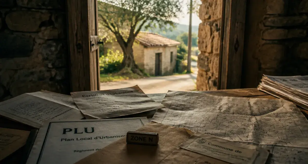 Cabanon a vendre var : dossier urbanisme zone N sur plans