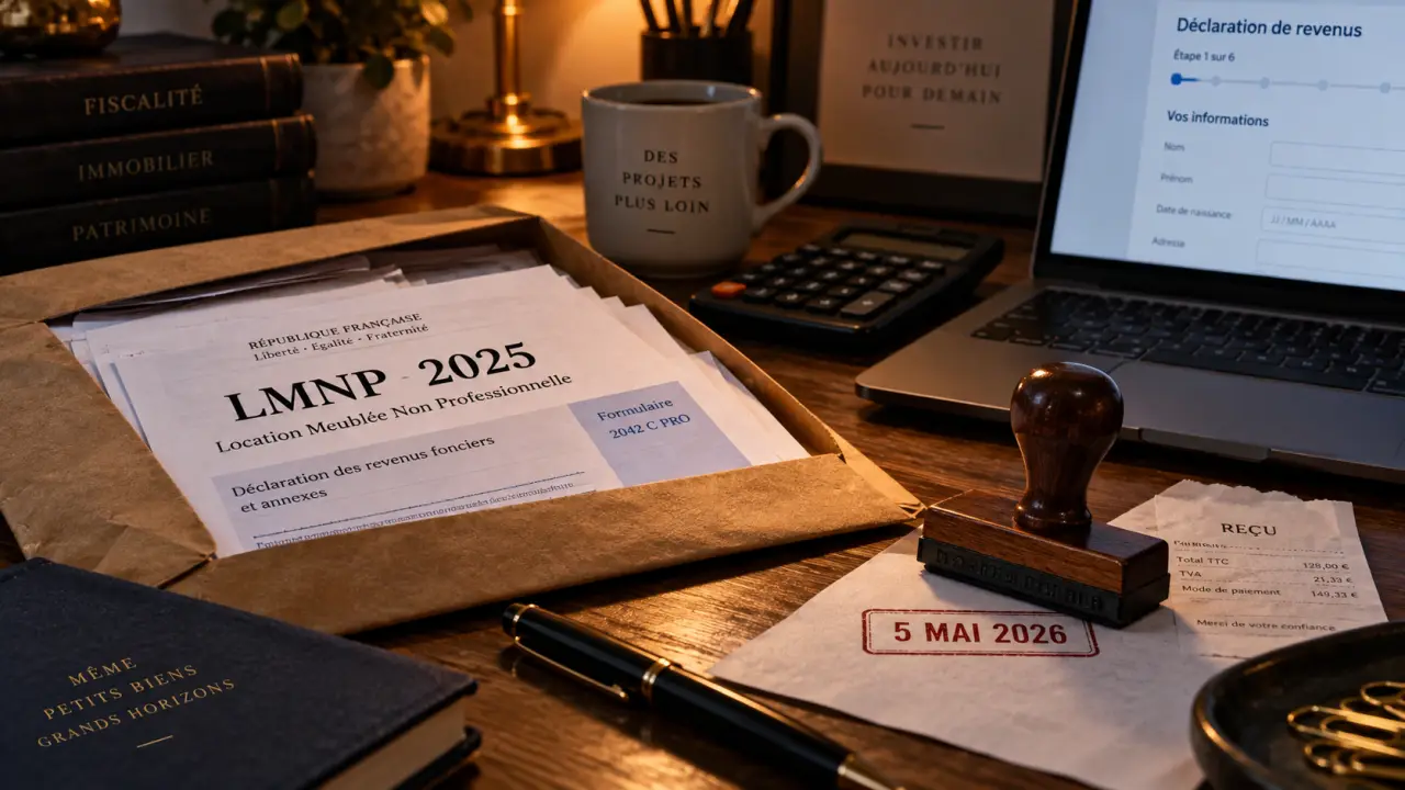 Déclaration LMNP 2025 date limite 5 mai 2026, régime réel
