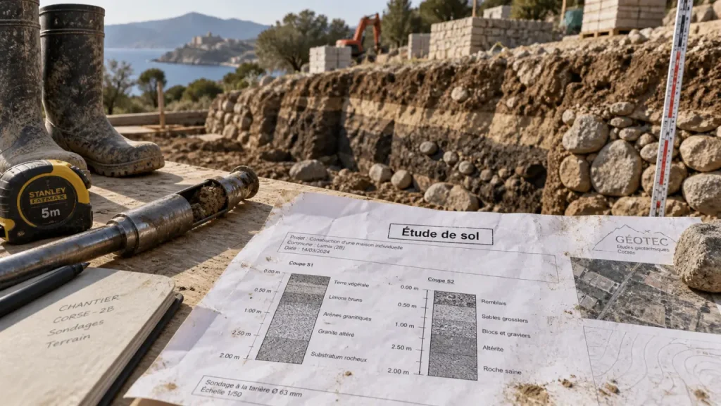 Étude de sol en Corse : évitez les fondations inadaptées et les surcoûts de chantier