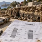 Étude de sol corse sur chantier : rapport géotechnique et tranchée