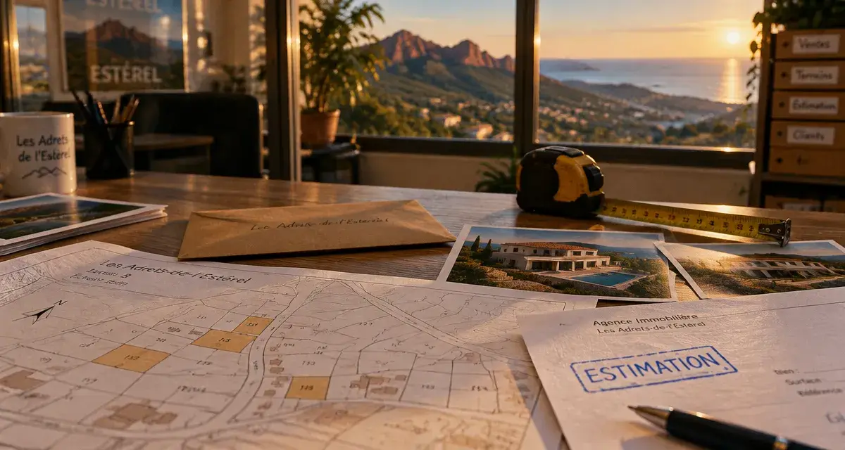 agence immobiliere les adrets de l esterel : plan cadastral et estimation en bureau